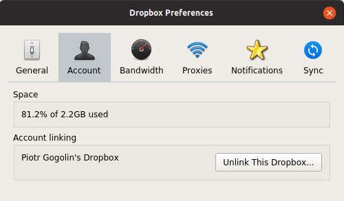 dropbox transfer folder ownership